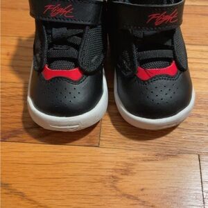 Baby Black and Red Jordan Sneakers